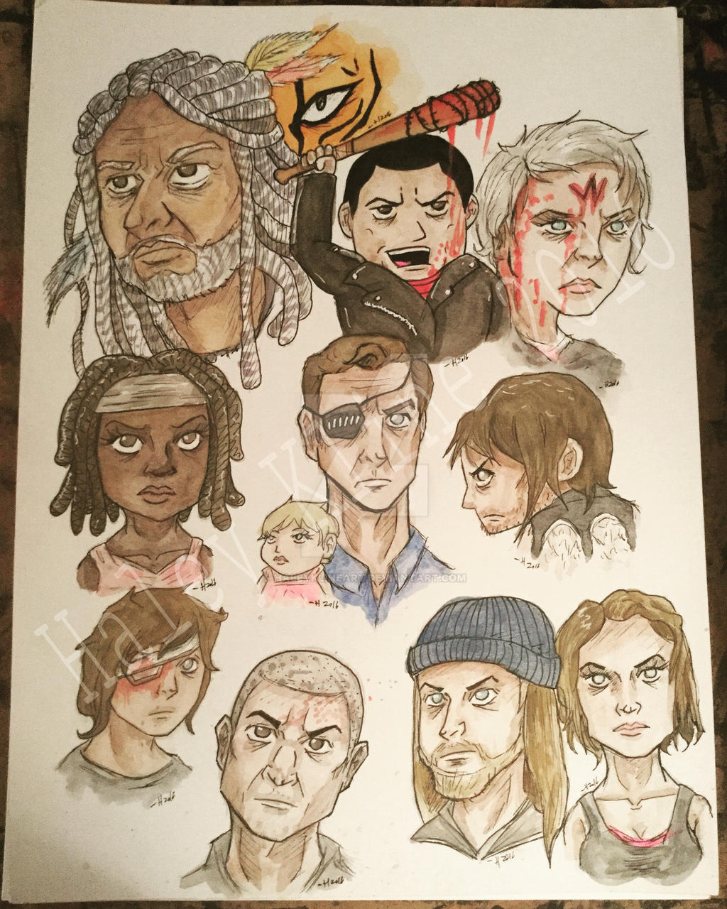 Vector Twd TWD CHARACTER PAGE 1 by HaleyKlineArt on DeviantArt