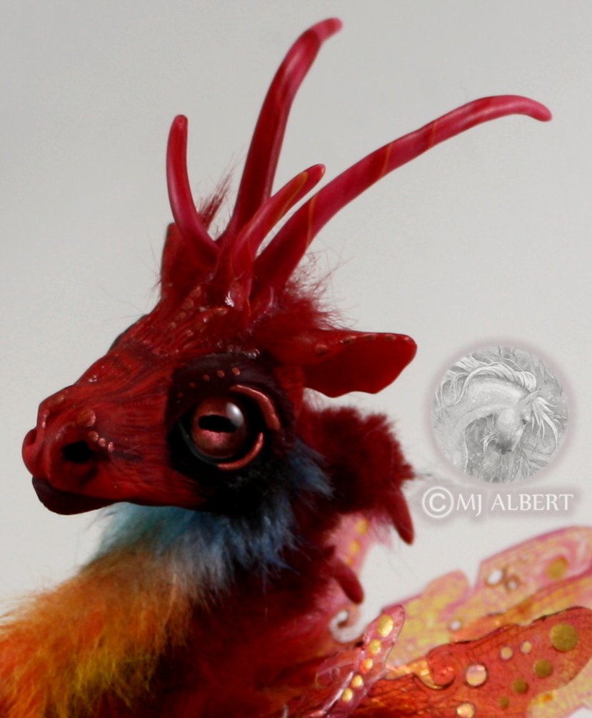 OOAK Deer Dragon Elemental Art Doll