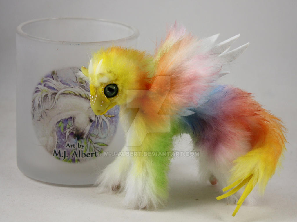 Yellow Face Rainbow Bird Dragon Mini Doll