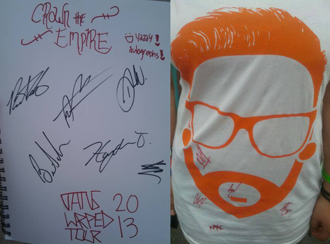 Crown the Empire/Memphis May Fire Autographs!! :D