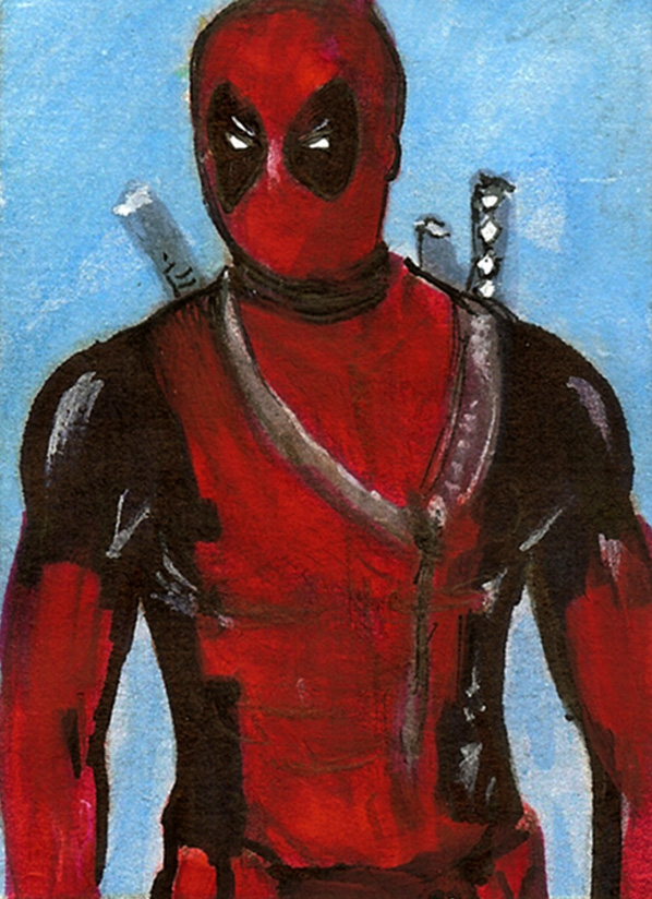 deadpool sketch card