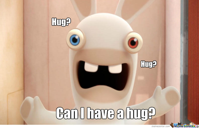 Hug A Rabbit Lenny Rabbid Hug by rabbidlover01 on DeviantArt