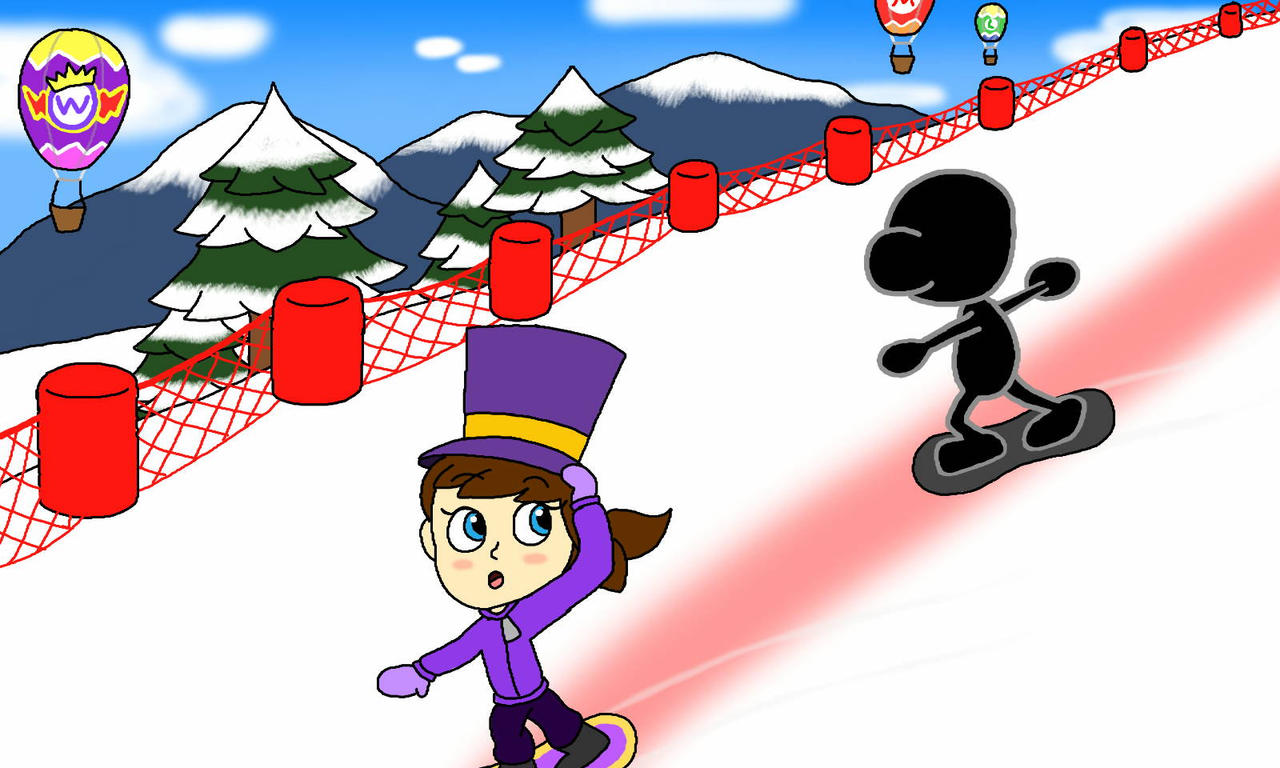 Snowboarding on Mount Wario by rabbidlover01 on DeviantArt