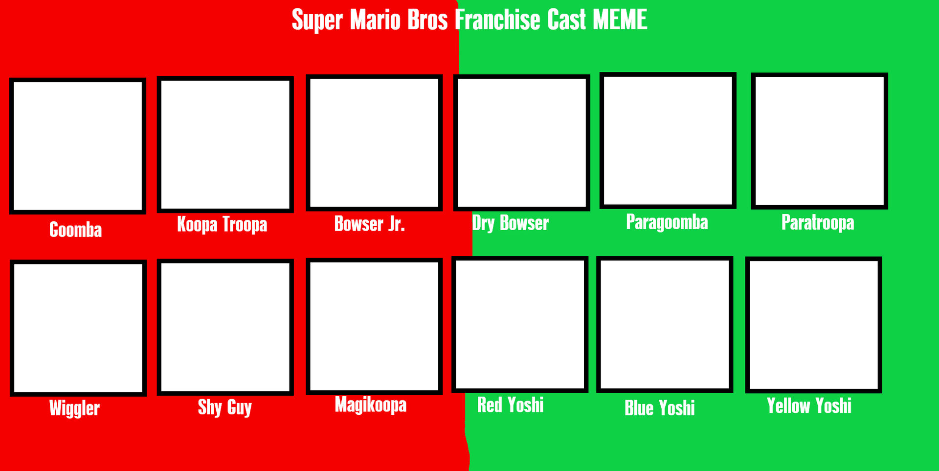 Super Mario Franchise Cast MEME PT2