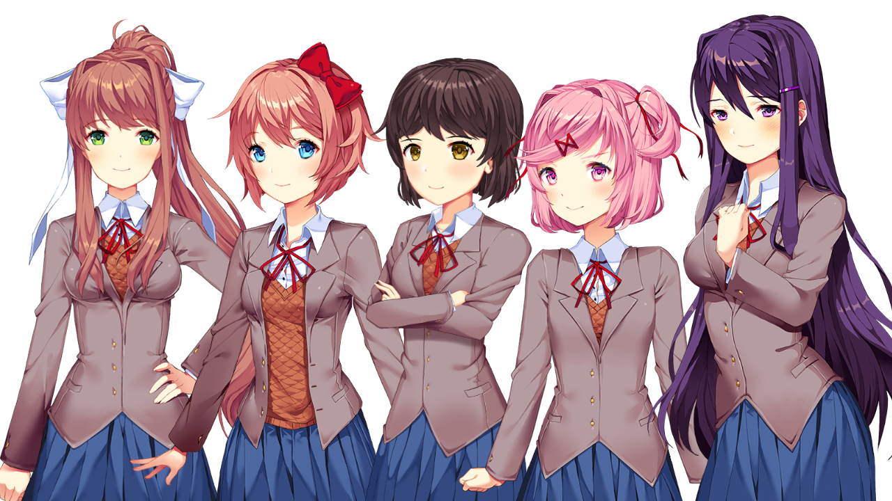 Doki Doki Literature Club! - All girls members by GhoulGirls90 on