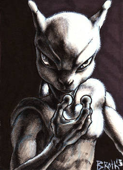 Mewtwo Sketch Card