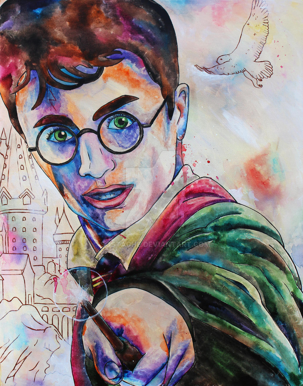 Harry Potter Watercolor-style Painting by SoStache on DeviantArt