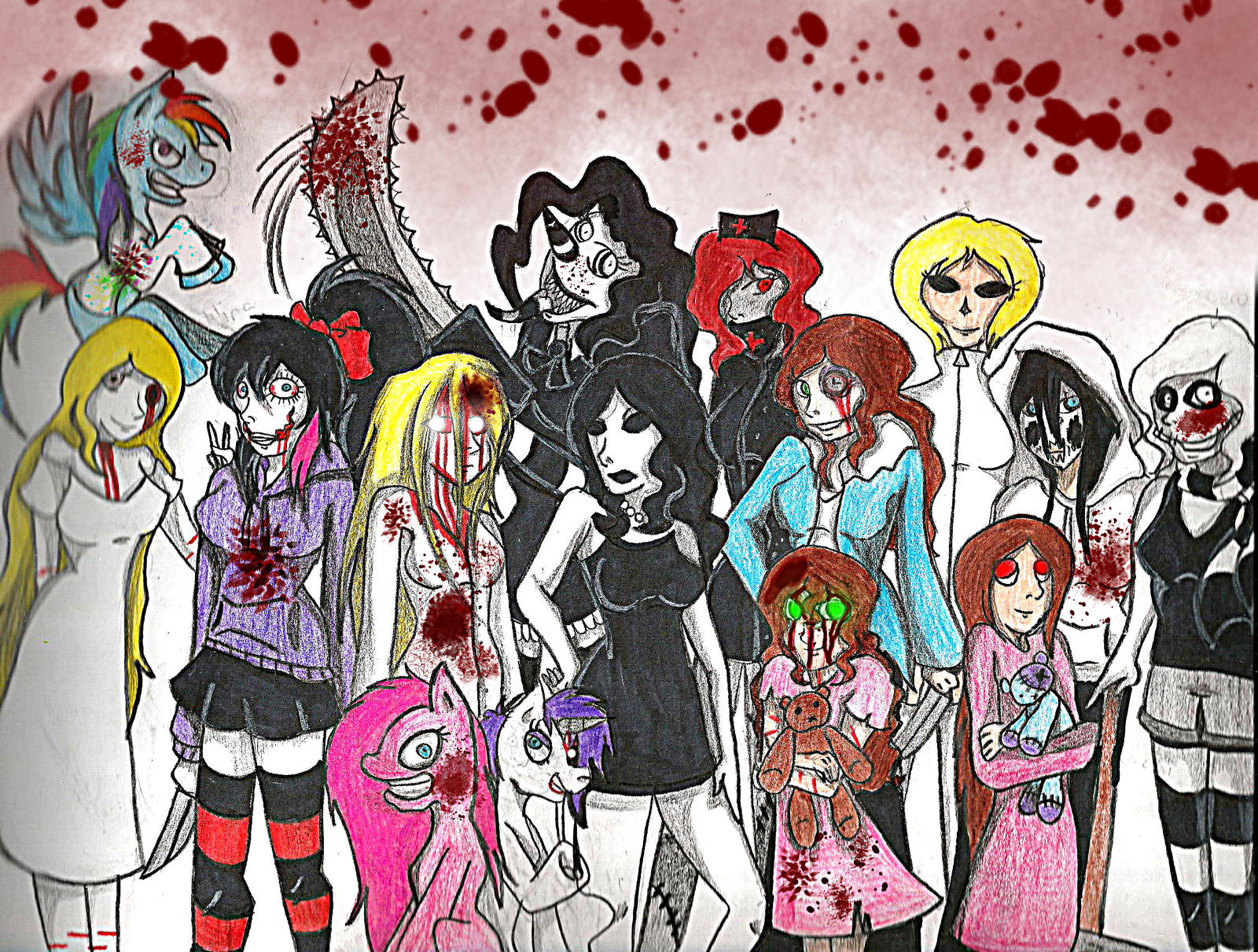 The Creepypasta Girls by BlackMambaZANE on DeviantArt