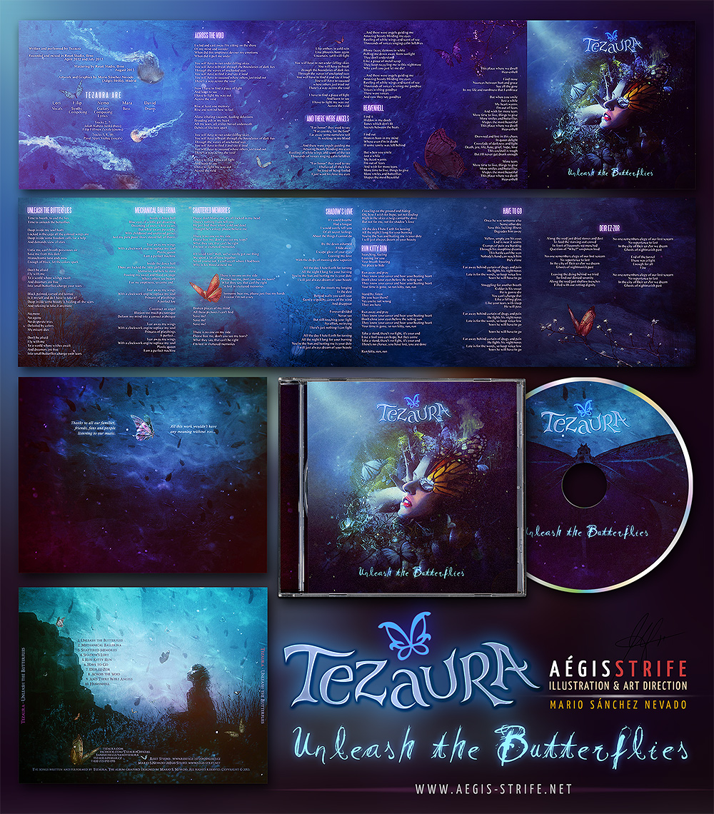 Tezaura - Unleash the Butterflies CD Packaging