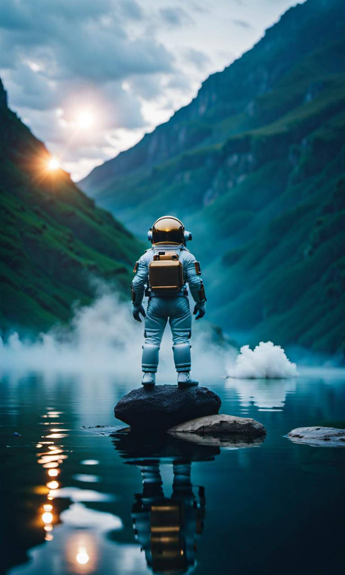 Spaceman Stand Fog Water Stone by whitefogstone on DeviantArt