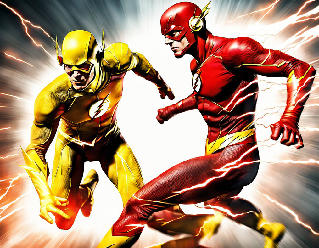 Flash X Reverse Flash Team Up The Flash Running Against The Reverse Flash Trying by buzzkillz67 on ...