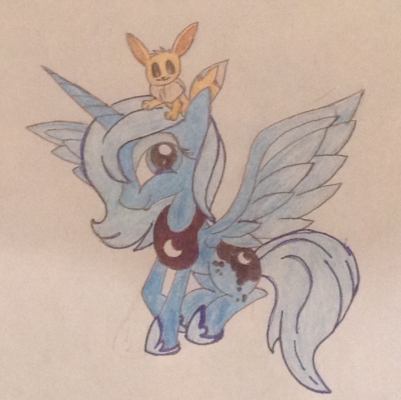 Princess Luna and Eevee