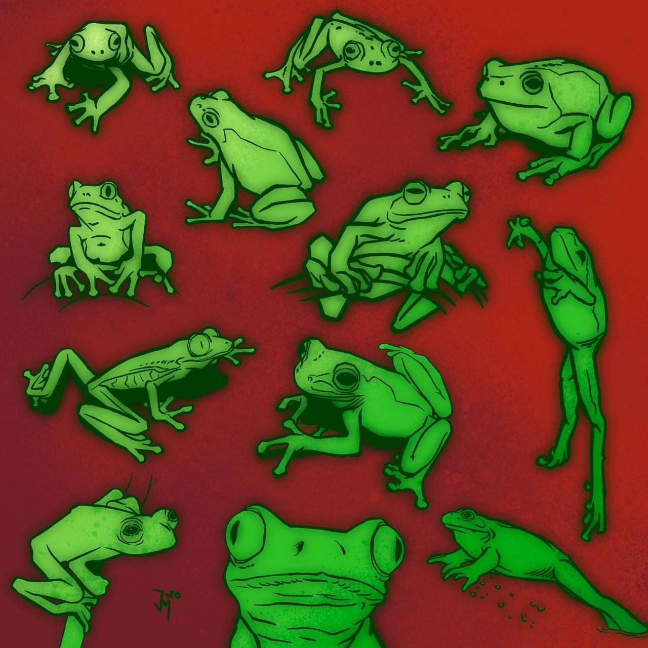 Frog(s) by Drawstrich on DeviantArt