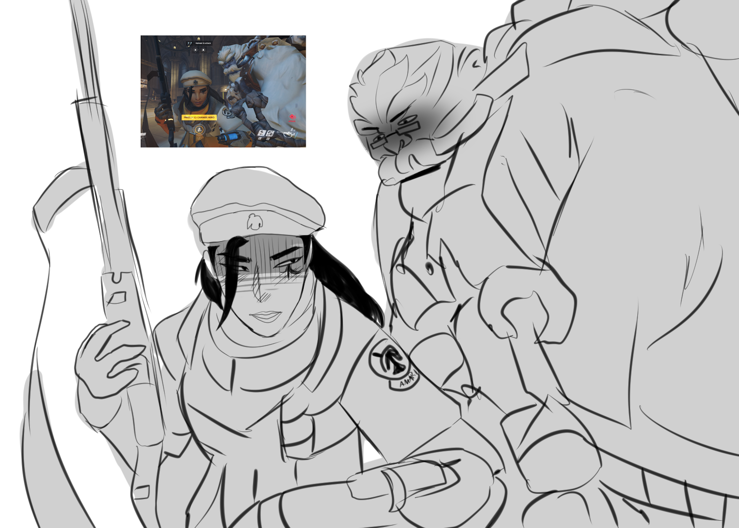 Overwatch Ana And Winston By Ureine On Deviantart