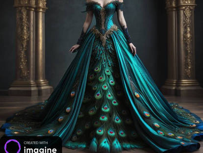 Peacock gown 1