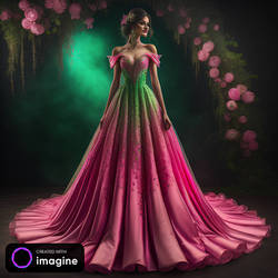 Pink and hint green dress 