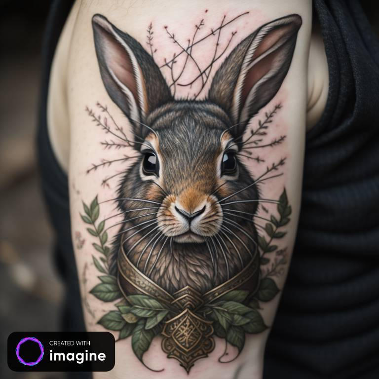 Stylized Rabbit Tattoo Rabbit tattoo by Diva161 on DeviantArt