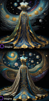 Cosmic Van Gogh dresses 2