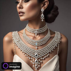 Multi layered Diamond necklace 