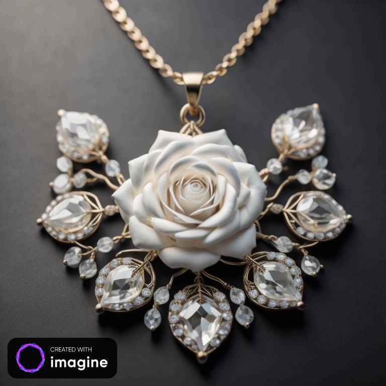 rosa necklace silver ( 3.0 )