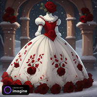 Christmas roses dress 