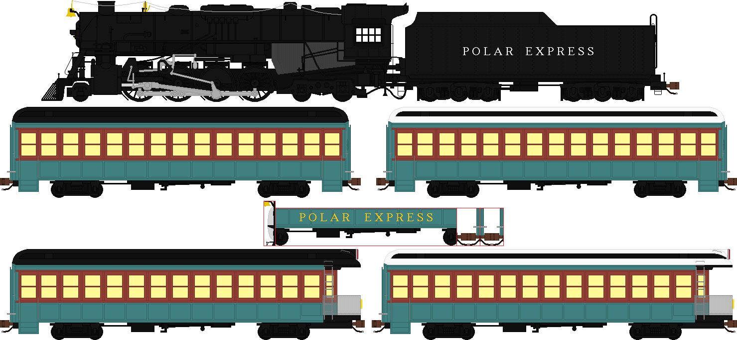 Polar Express Locomotive and Coach Sprites by UtahRailfan5450 on DeviantArt
