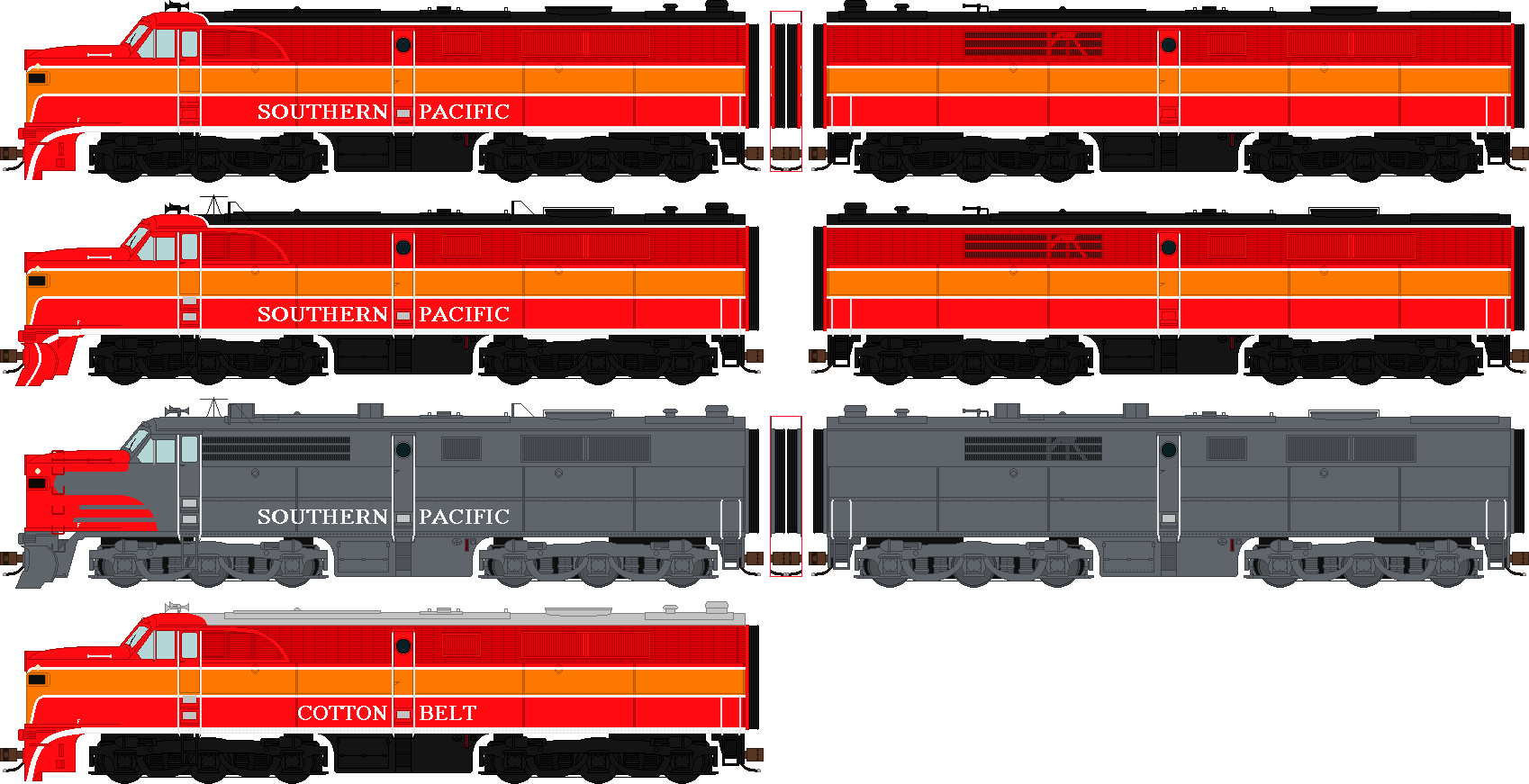 Deviantart Sp Train SP and SSW PA Sprites by UtahRailfan5450 on DeviantArt