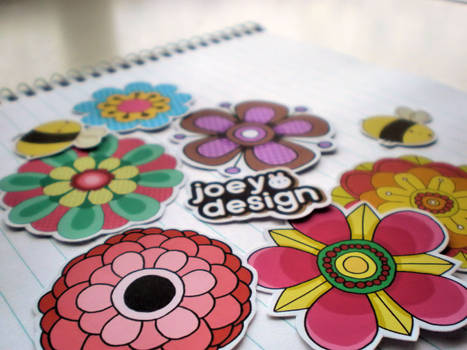 Vintage flower sticker pack