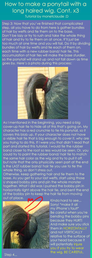 Ponytail wig tutorial part 3