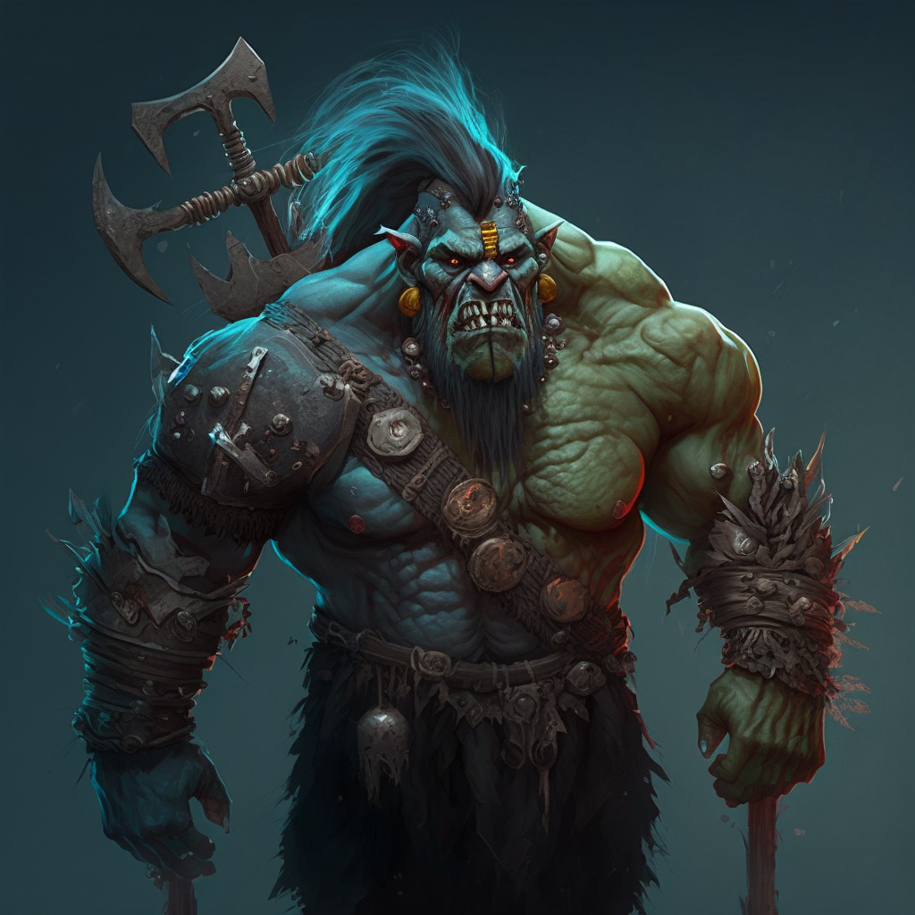 Warchief Ork Warchief with Unique Axe by Illum1naT-art on DeviantArt