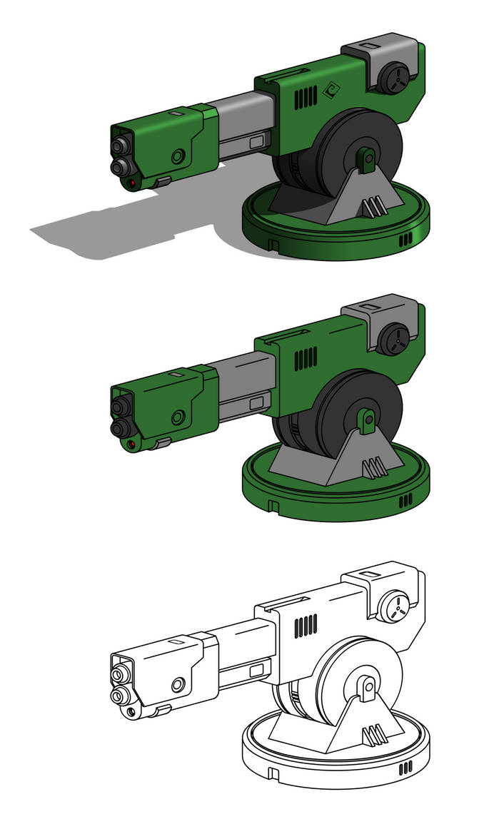 2 Turrets Turret 2D Concept by purbosky on DeviantArt