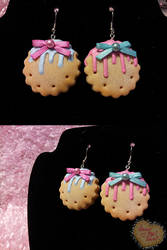 + Pink/Blue Bicolor Earrings +