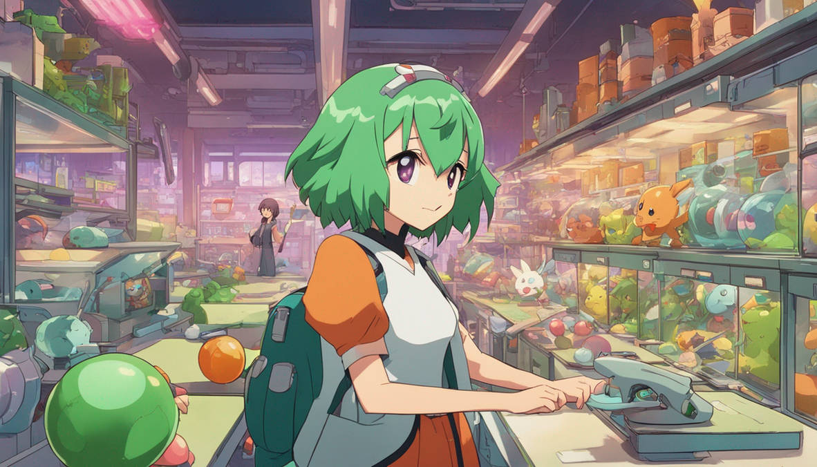 Elara in bustling Pokemon lab by leenas101 on DeviantArt