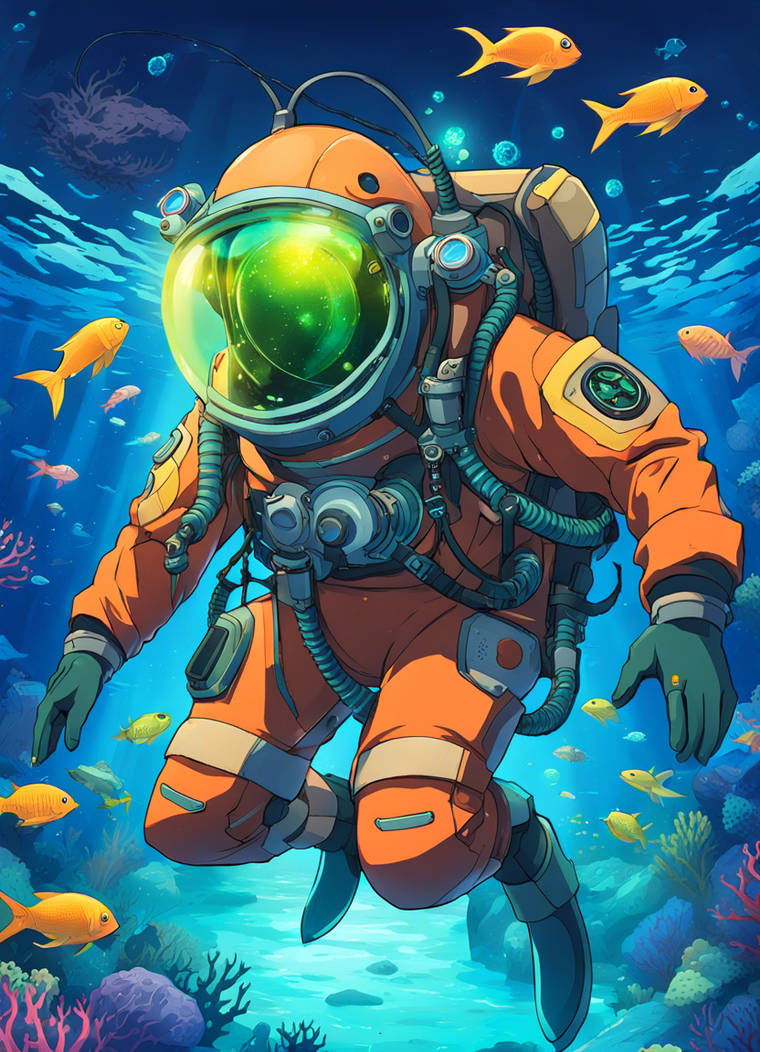 A daring deep-sea diver by leenas101 on DeviantArt