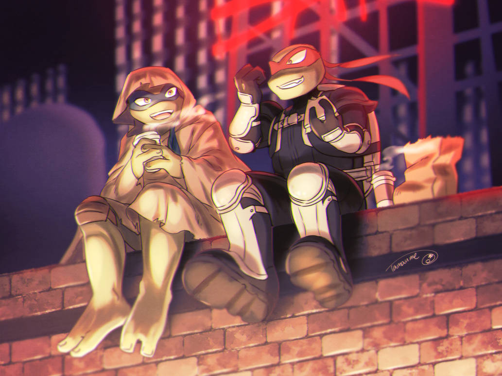 Leo X Raph Rise Leo and Raph by tamaume on DeviantArt