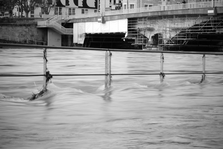 Flooded fence