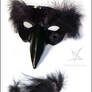 Black bird venetian mask