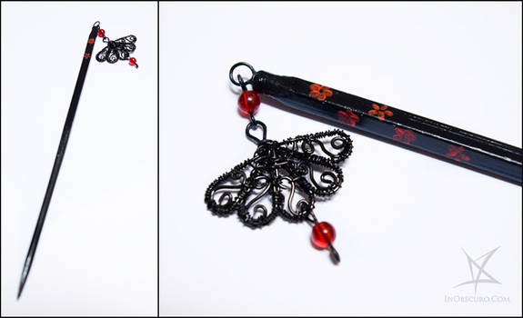 Black Maiko hair stick