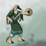 Afghan Hound with Choorah sword