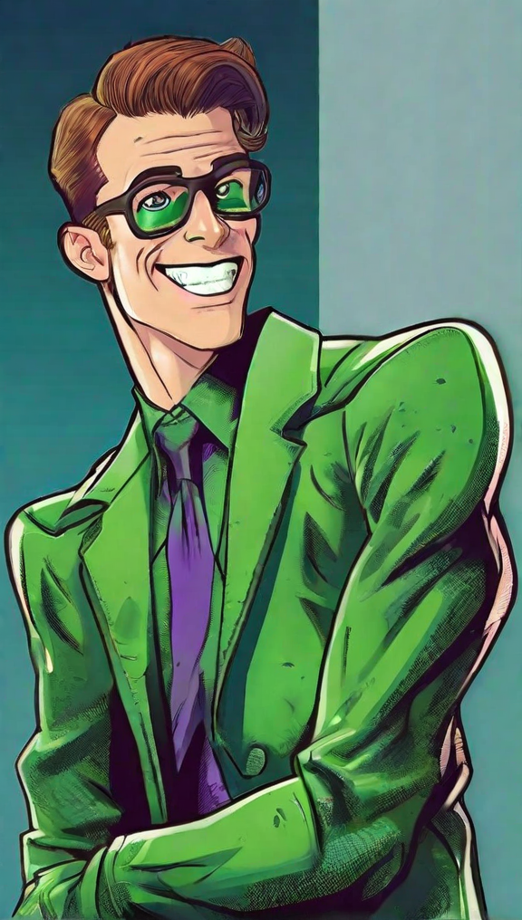 Ther Riddler Cartoon Grant Gustin As The Riddler Cartoon by qwertyrdw on DeviantArt