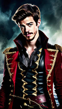 Grant Gustin as a Captain Hook