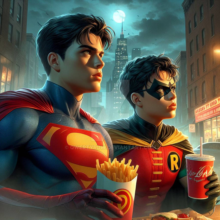 Qwerty Cole Rd Superboy, Robin, and Fast Food 5 by qwertyrdw on DeviantArt
