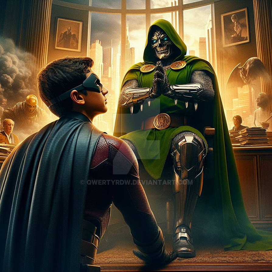 Robin Docwra Robin Submits to Doctor Doom by qwertyrdw on DeviantArt