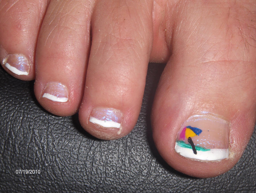 Nail Art: Beach Umbrella tips