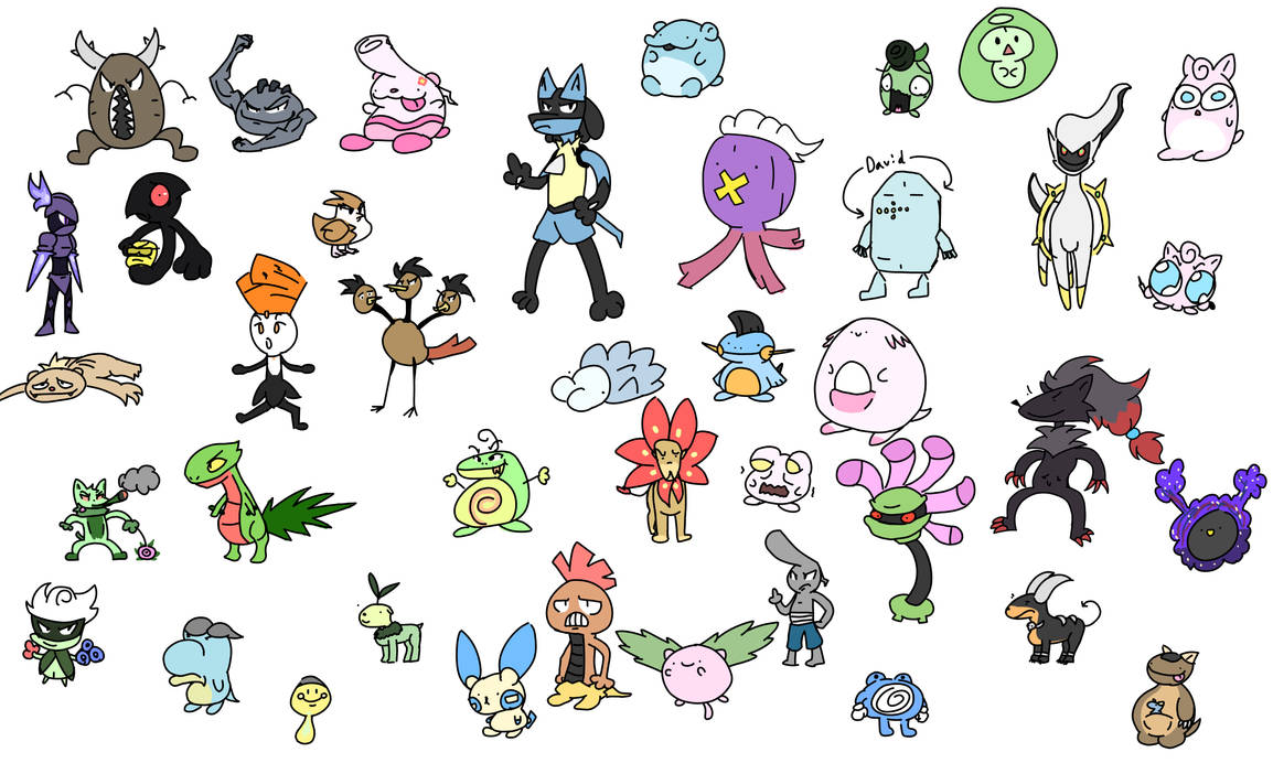 Pokemon Drawn from Memory by SkinnyIceBoy on DeviantArt