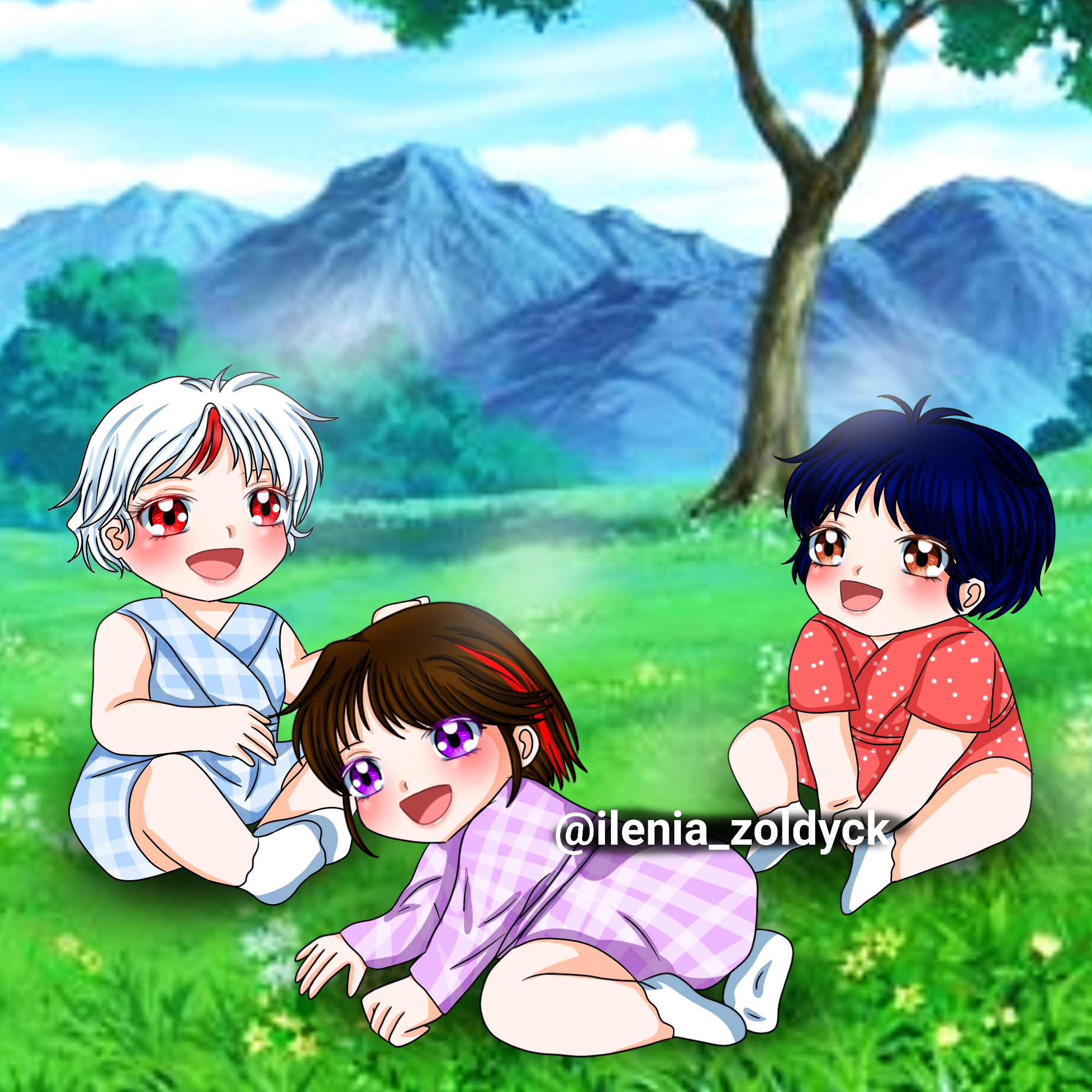 InuYasha & Yashahime - Hanyo No Yashahime.. ❤ Moroha, Setsuna and Towa  Moroha is the baby of Inuyasha and Kagome. Setsuna and Towa, the twins, are  the daughters of Sesshoumaru and Rin..