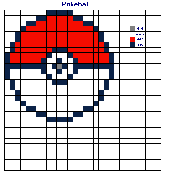 Pokeball Cross Stitch Design
