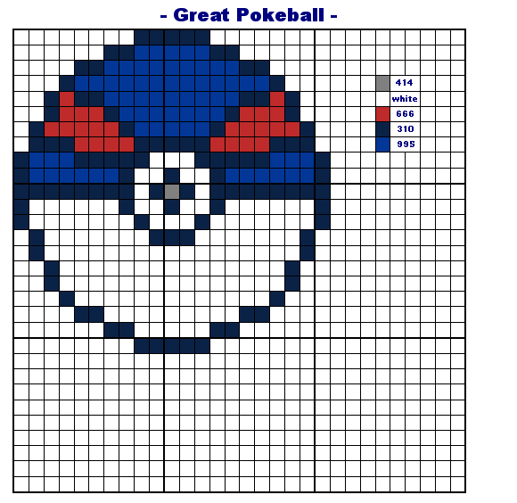 XSTITCH PATTERN Great Pokeball