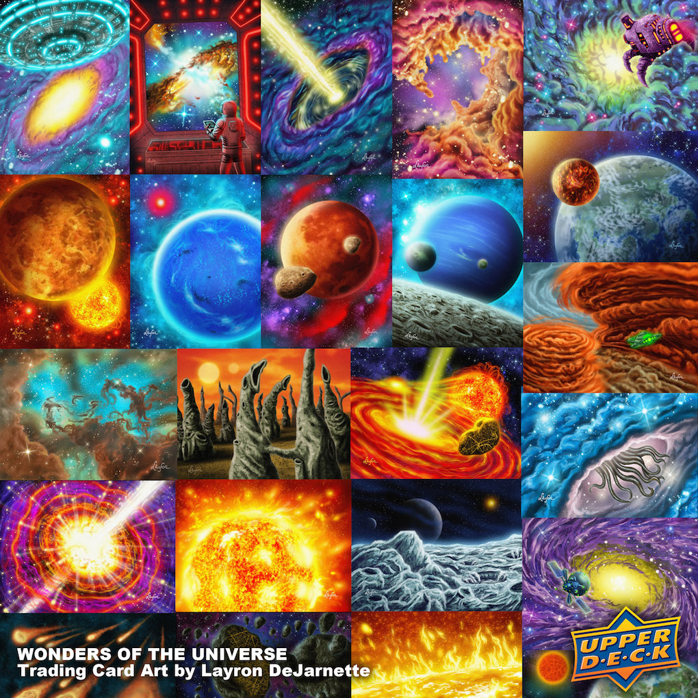 Wonders of The Universe trading card illustrations