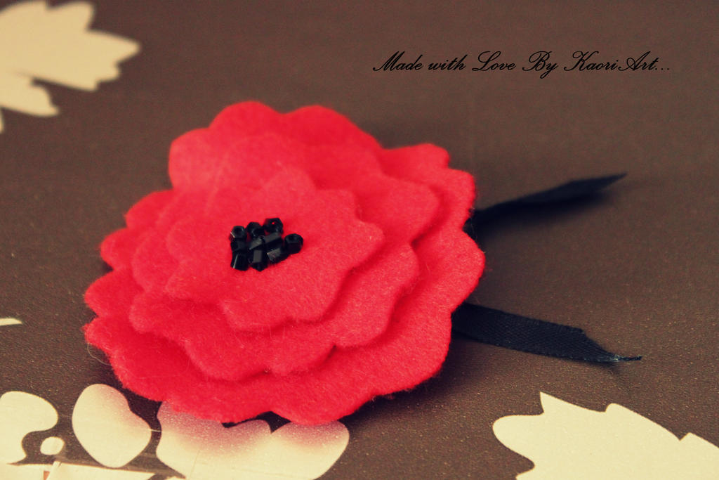 Poppy brooch  Broszka Mak